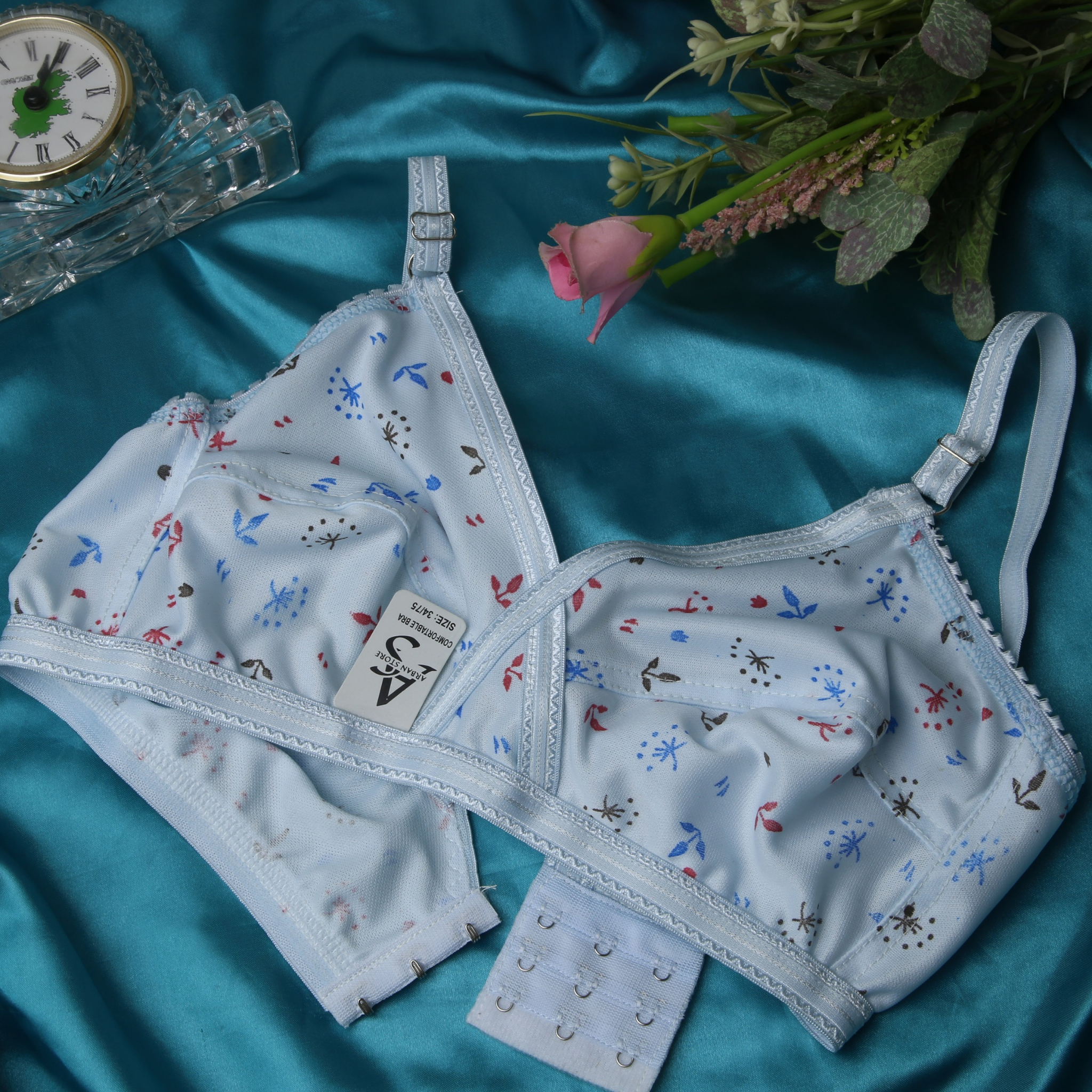 4 Piece Printed Jersey Bra Set – Soft, Stretchable & Comfortable Fit