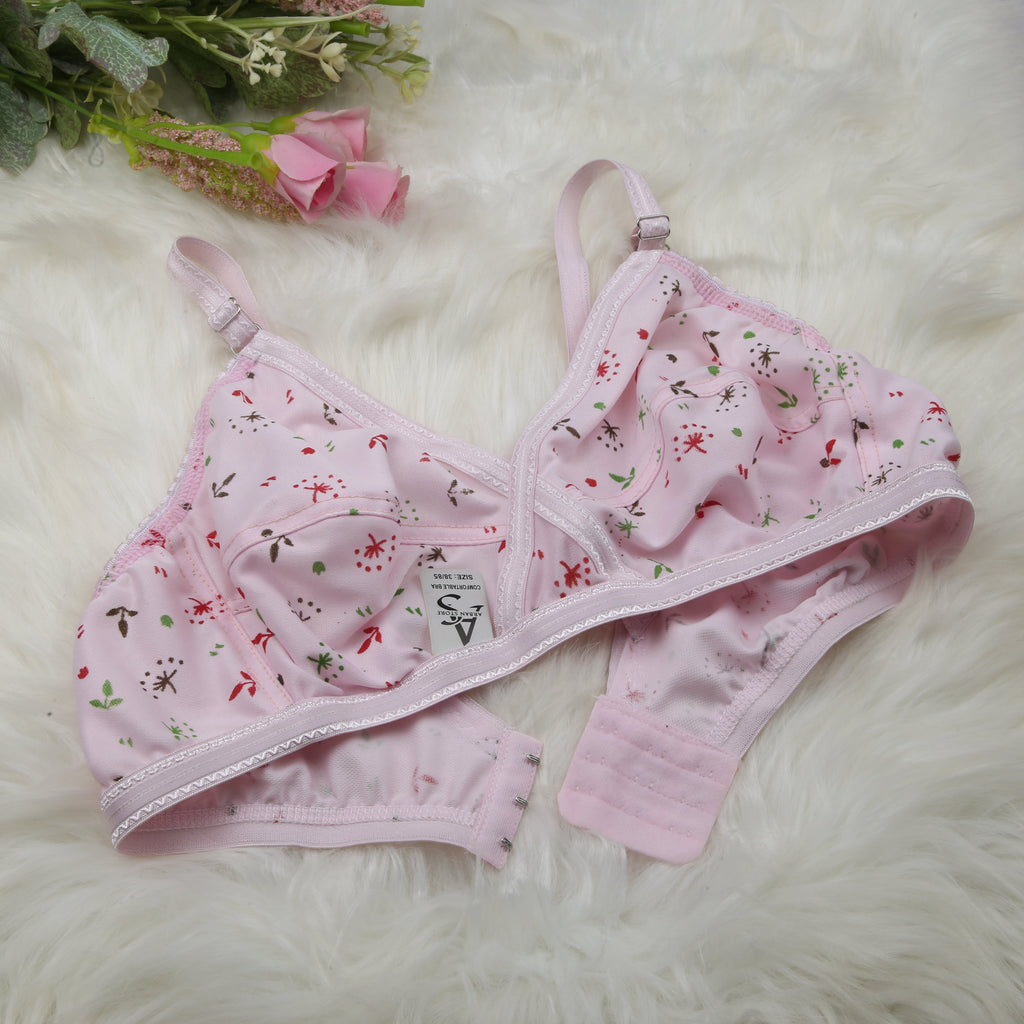 4 Piece Printed Jersey Bra Set – Soft, Stretchable & Comfortable Fit