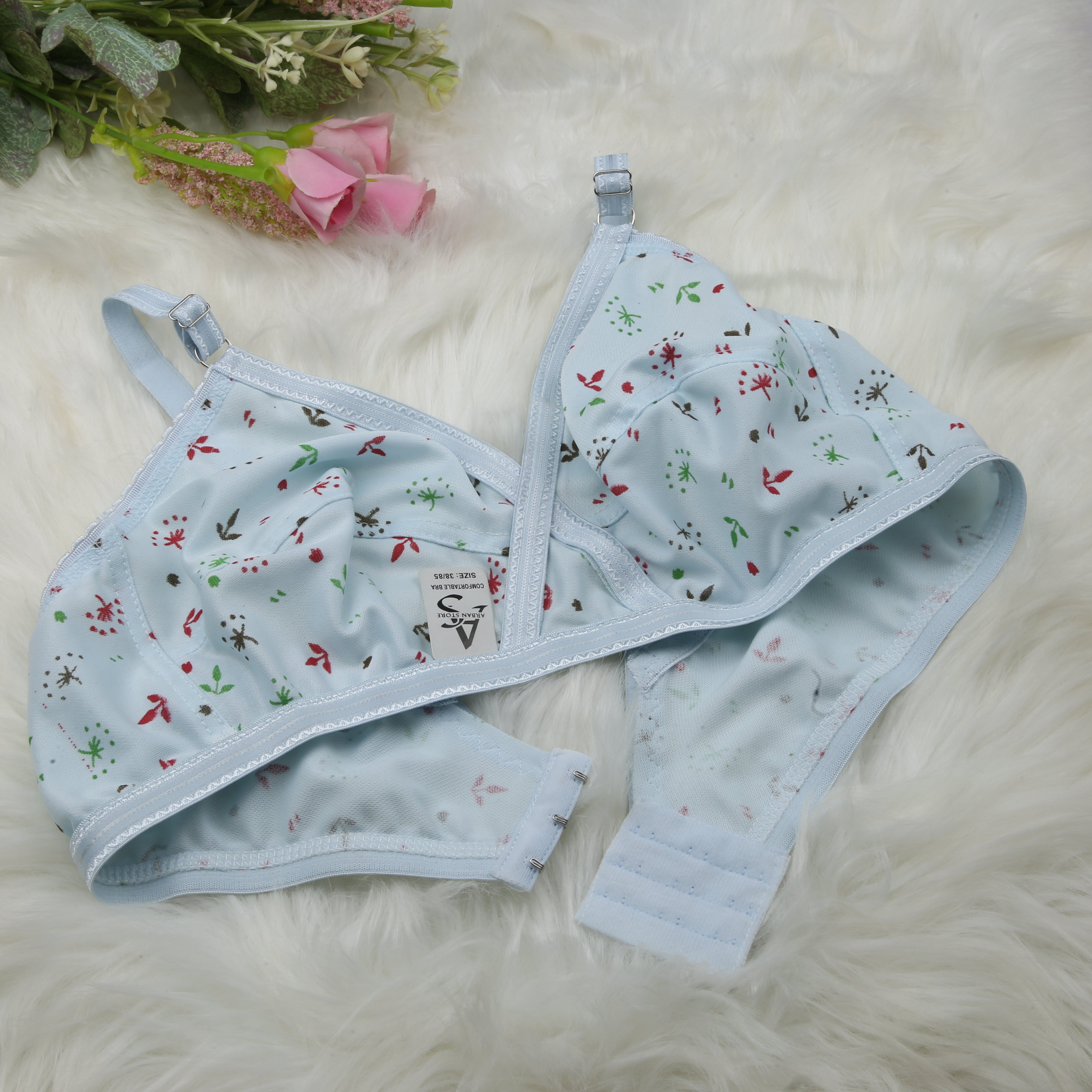 4 Piece Printed Jersey Bra Set – Soft, Stretchable & Comfortable Fit